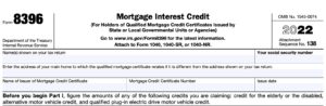 IRS Form 8396 Instructions - Claiming the Mortgage Interest Credit