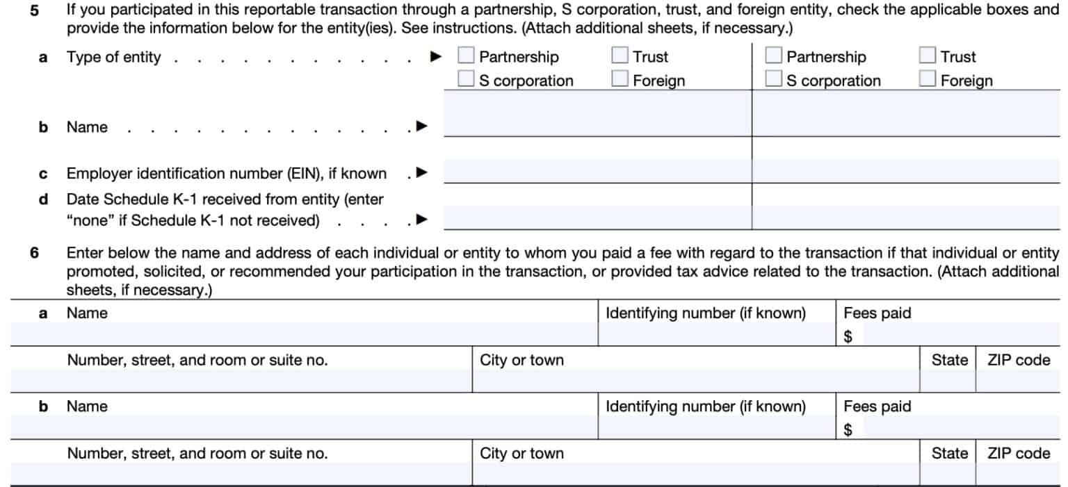 IRS Form 8886 Instructions -Reportable Transaction Disclosure