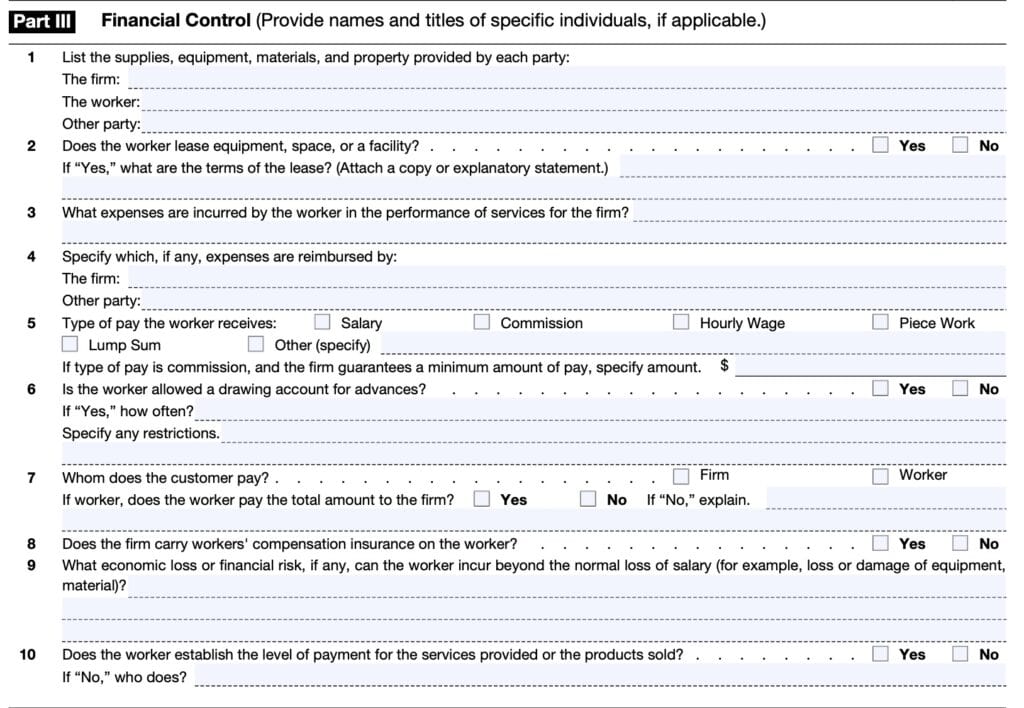 IRS Form SS-8 Instructions - IRS Determination of Worker Status