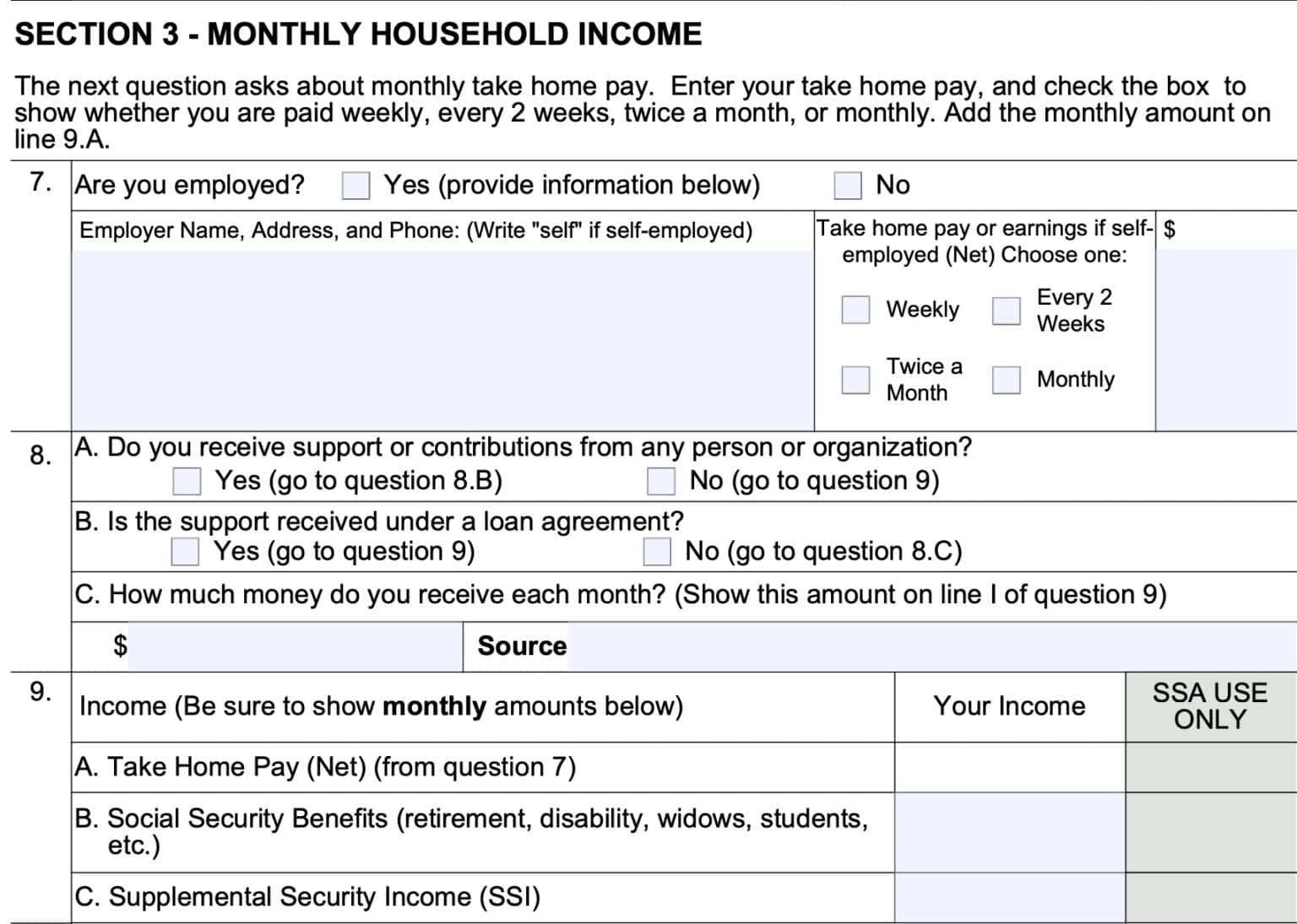 Form SSA 634 Instructions - Change in Overpayment Recovery