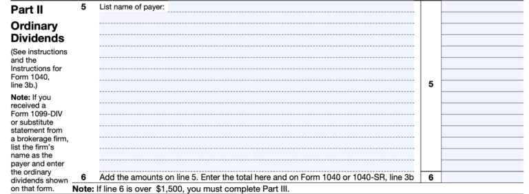 IRS Schedule B Instructions - Interest And Ordinary Dividends