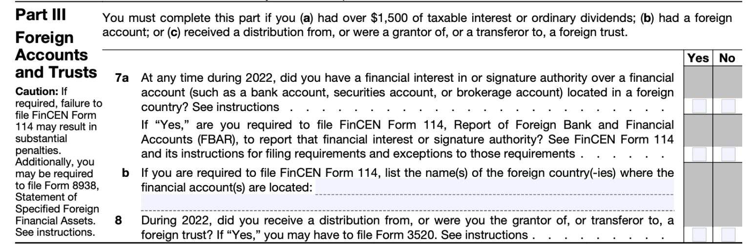 IRS Schedule B Instructions Interest and Ordinary Dividends