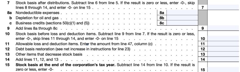 IRS Form 7203 Instructions