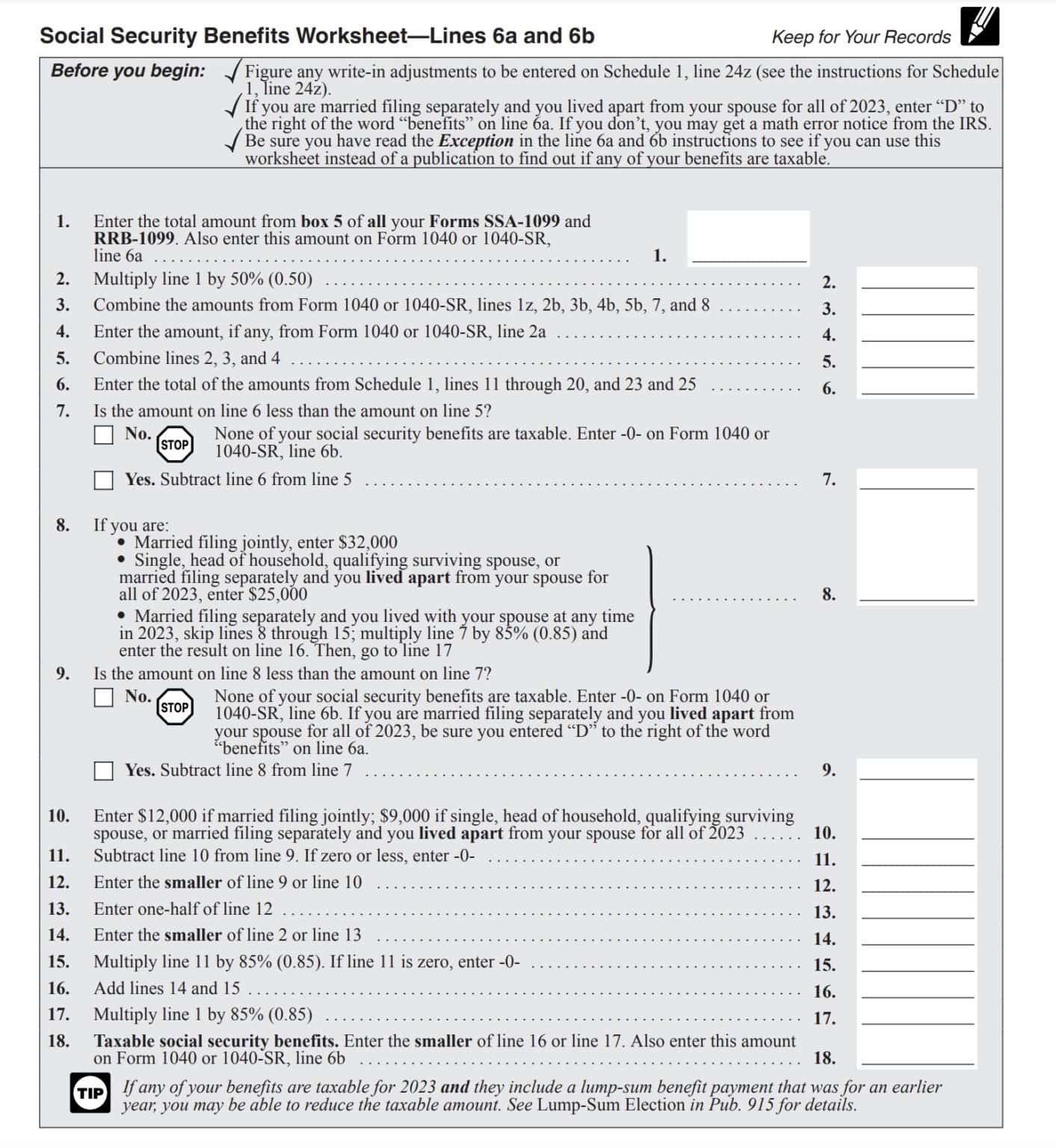 Form SSA-1099 Instructions - Social Security Benefits