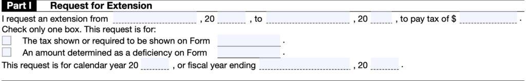 IRS Form 1127 Instructions - Filing a Tax Payment Extension