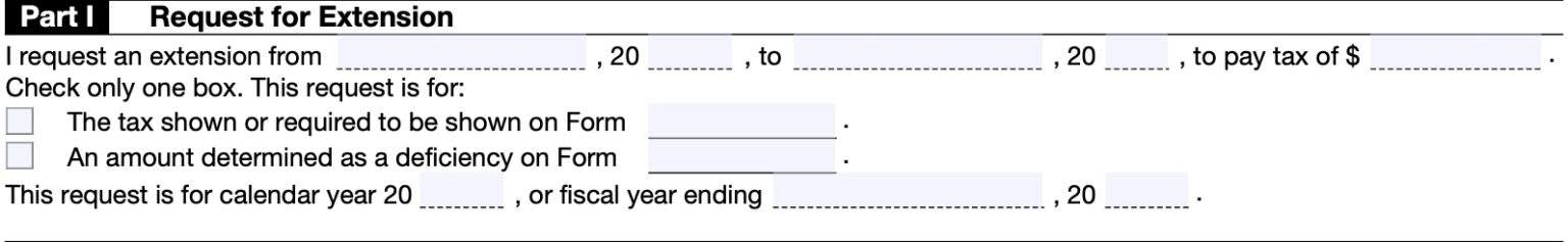 IRS Form 1127 Instructions - Filing a Tax Payment Extension