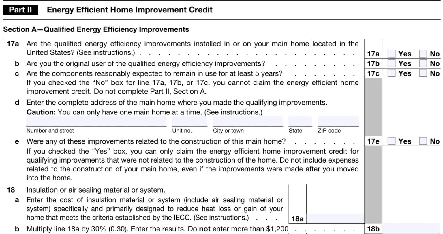 IRS Form 5695 Instructions - Residential Energy Credits