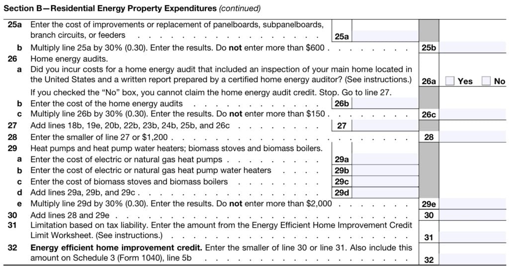 IRS Form 5695 Instructions - Residential Energy Credits