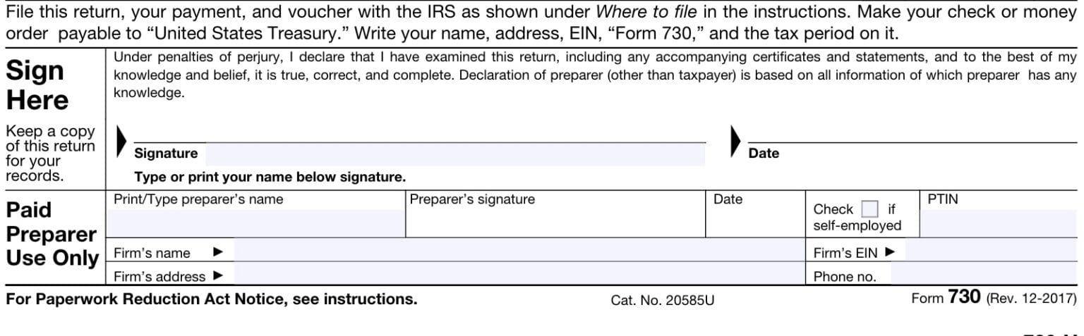 IRS Form 730 Instructions - Monthly Tax Return for Wagers