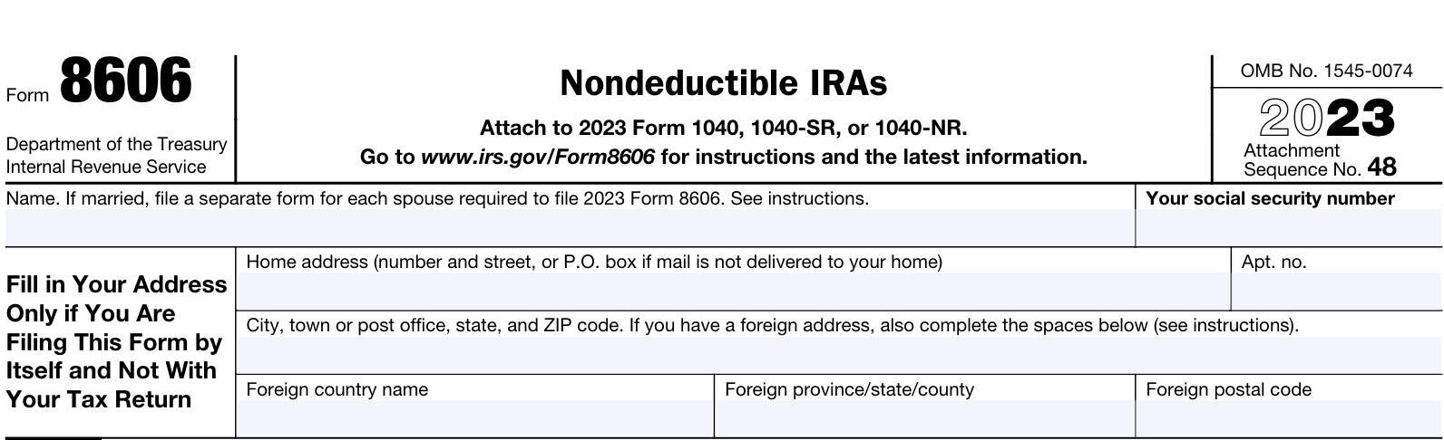 irs form 8606, taxpayer information