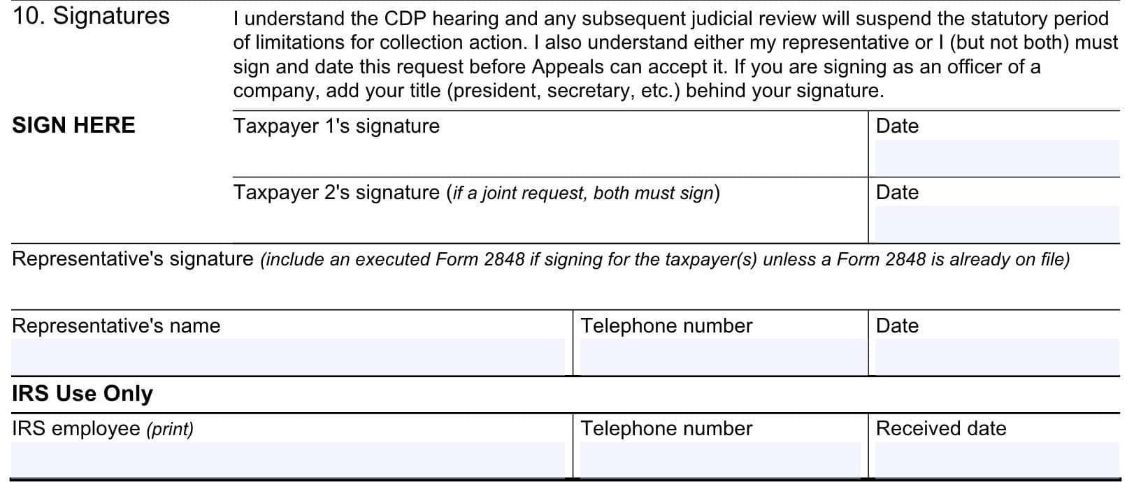 irs form 12153 signatures