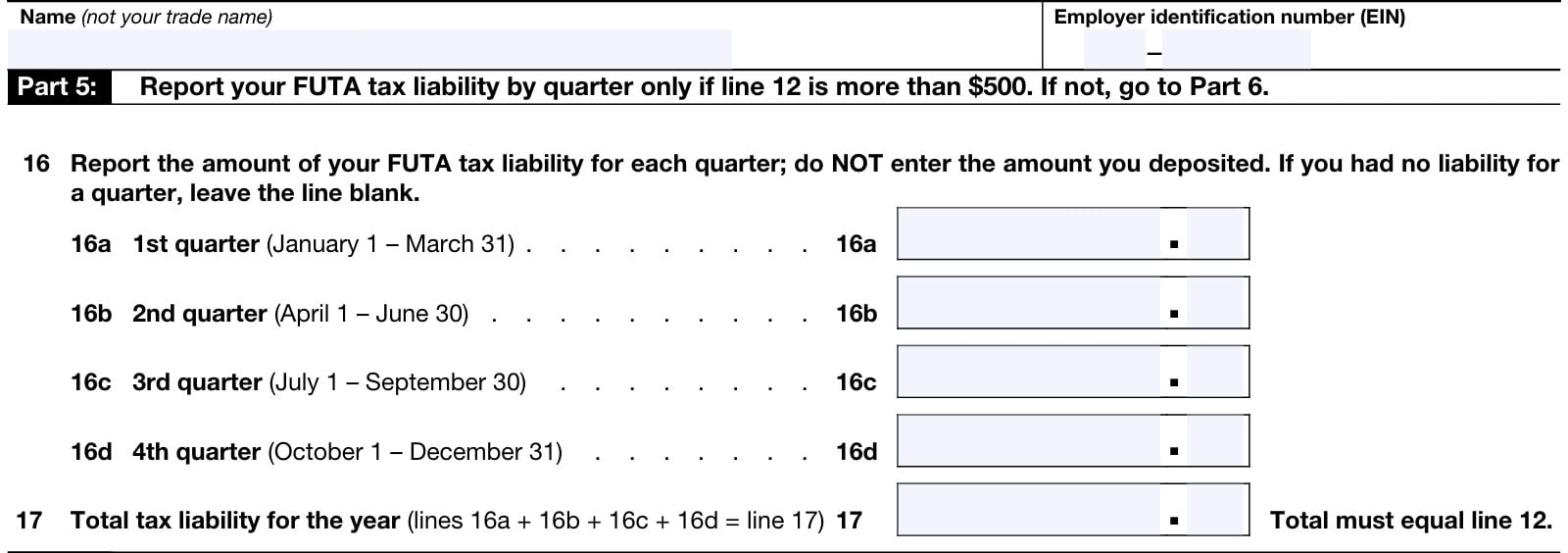 irs form 940, part 5