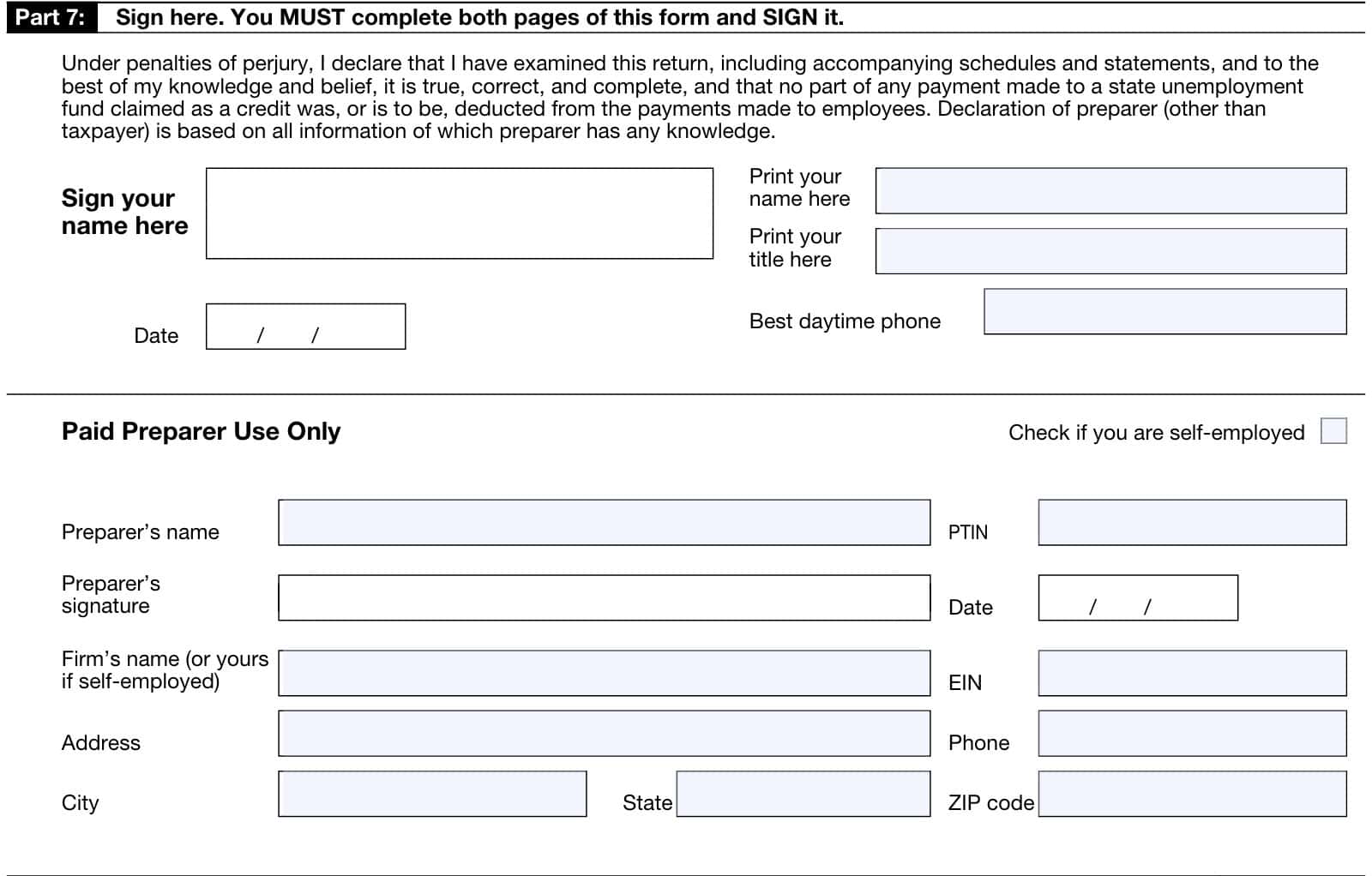 irs form 940, part 7