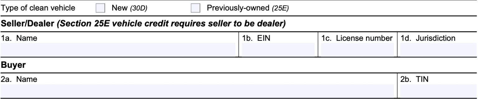 IRS Form 15400 Instructions - Clean Vehicle Seller Report