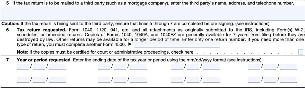 IRS Form 4506 Instructions - Request for Copy of Tax Return