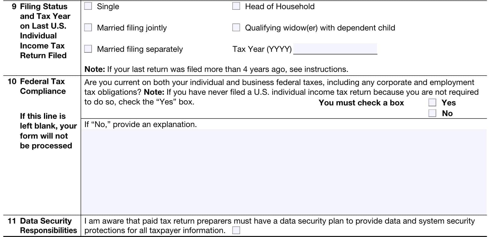 irs form w-12, lines 9 through 11