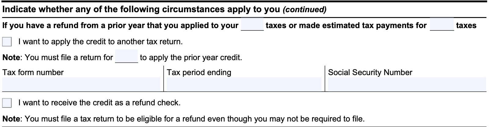 irs form 15103 allows you to direct where your refund goes.