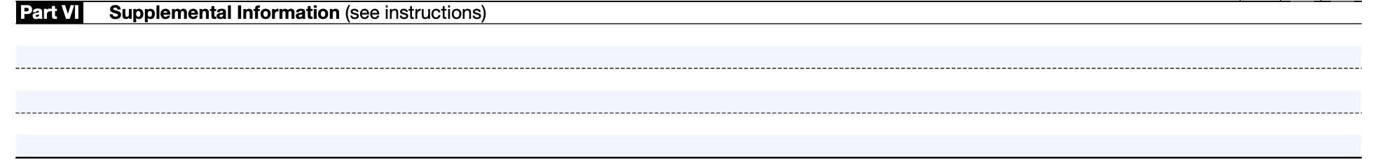 schedule g, part vi, supplemental information