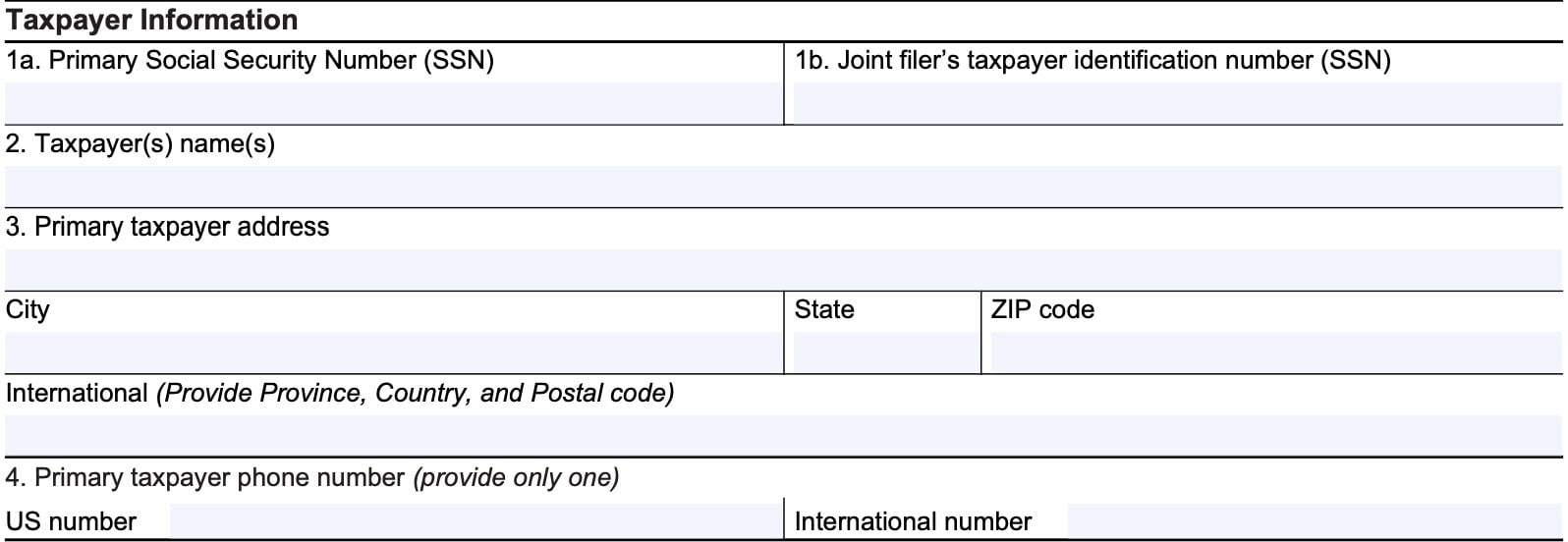 irs form 9783 taxpayer information