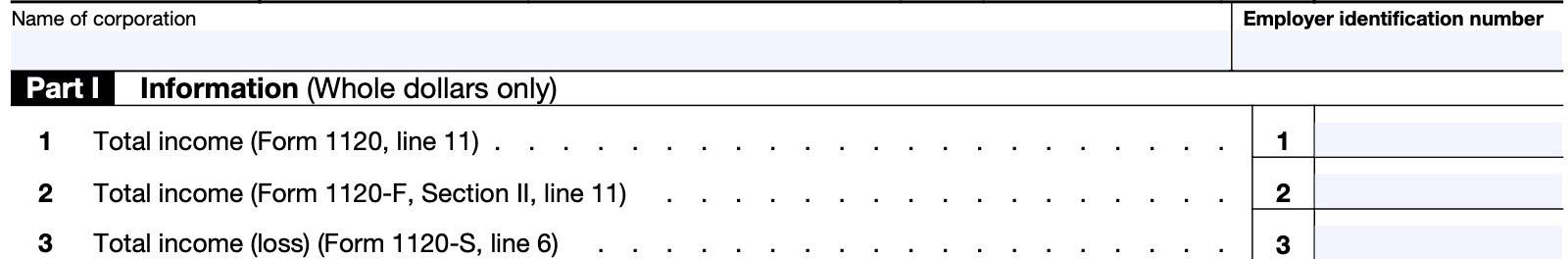 irs form 8453-corp, part i: information