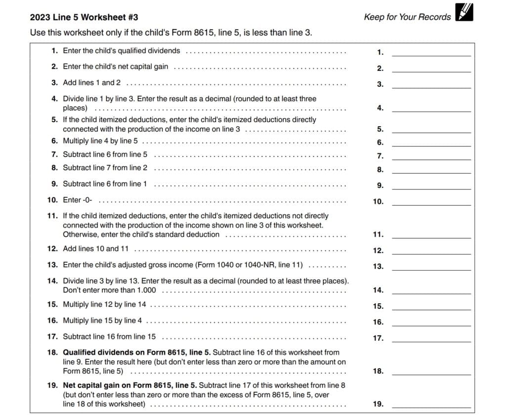 line 5 worksheet #3