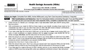 irs form 8889, health savings accounts (HSAs)