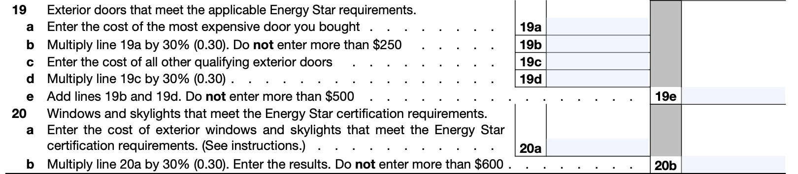 part II, section a continued: qualified energy efficiency improvements