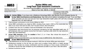 irs form 8853, archer msas and long-term care insurance contracts