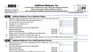 irs form 8959, additional medicare tax