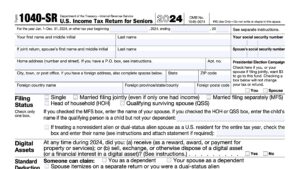 irs form 1040-sr, income tax return for seniors