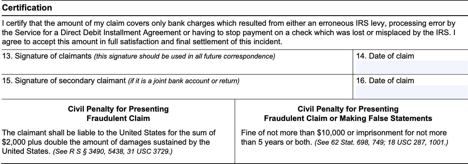 irs form 8546 taxpayer certification