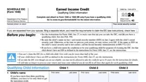 schedule eic, earned income credit