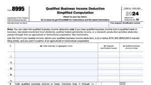 irs form 8995, qualified business income deduction, simplified computation