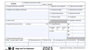 irs form w-2, wage and tax statement