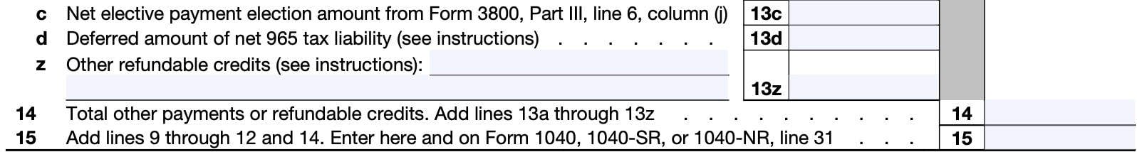 Schedule 3 Part II, continued